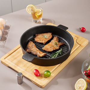 Black Round Cast Iron Frying Pan
