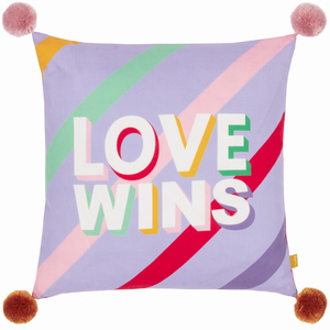 Pom-Poms Ready Set Snow Printed Cushion