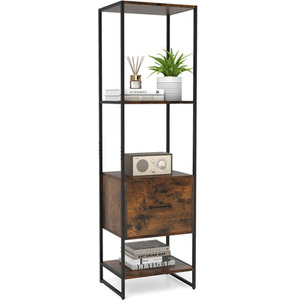 5-Tier Bookshelf with Drawer