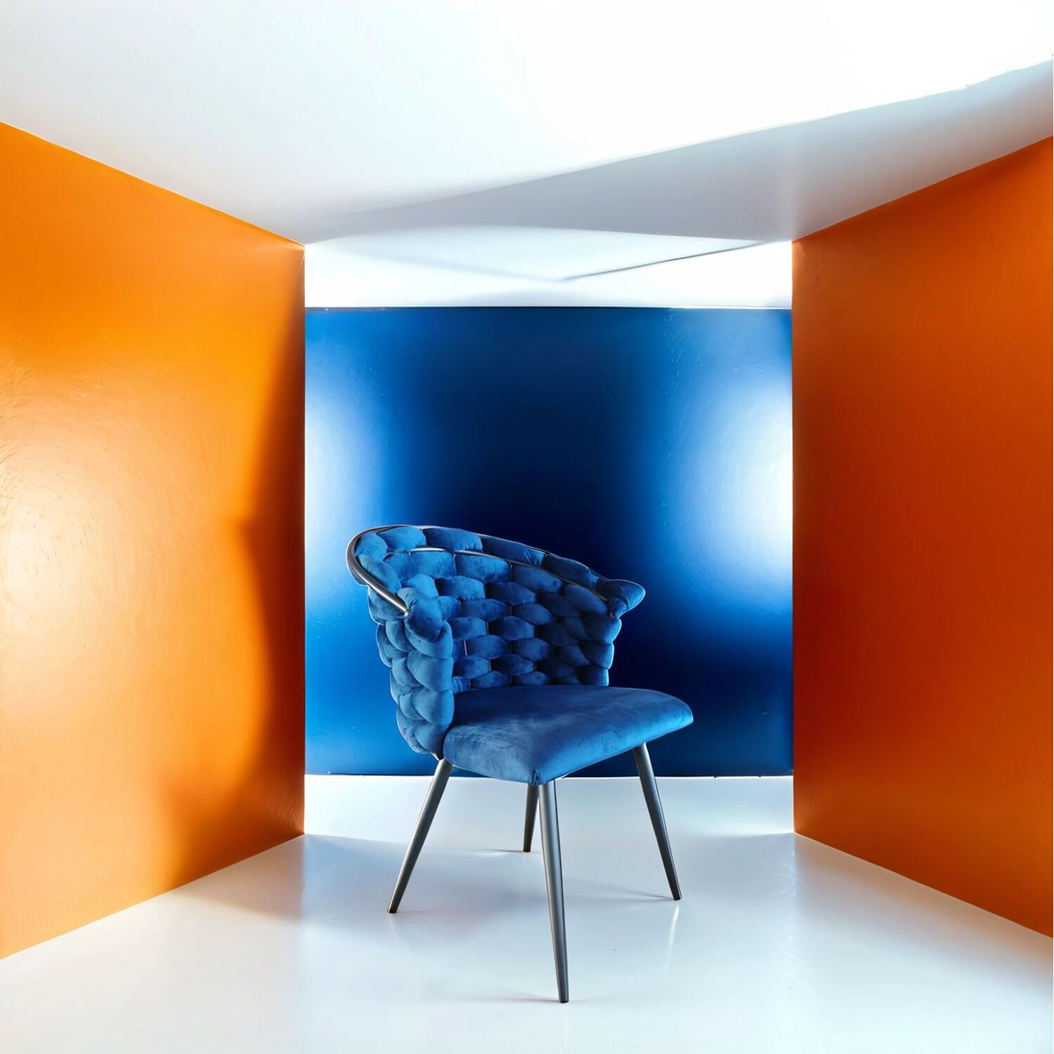 Valencia Luxury Velvet Dining Chair - Blue 2