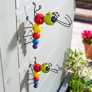 Metal Garden Wall Caterpillar Ornament