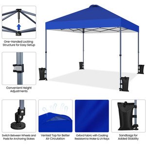 Blue 3 x 3m Outdoor Heavy Duty Canopy Tent shot 7686569
