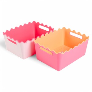 Pink Wave Storage Basket