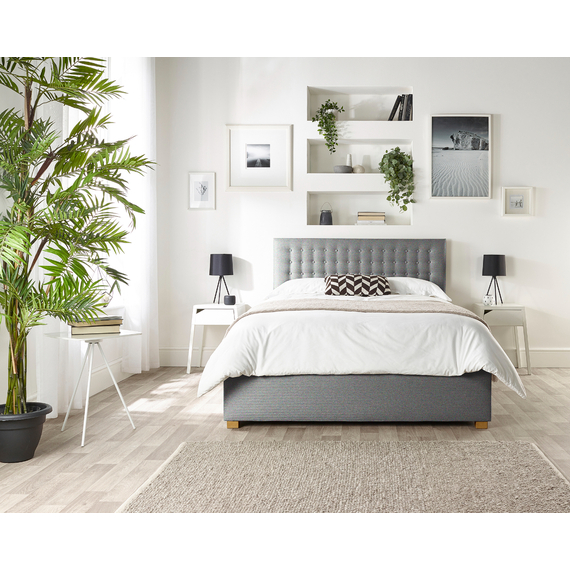 Catherine Lansfield Soho Ottoman Wing Bed in Grey