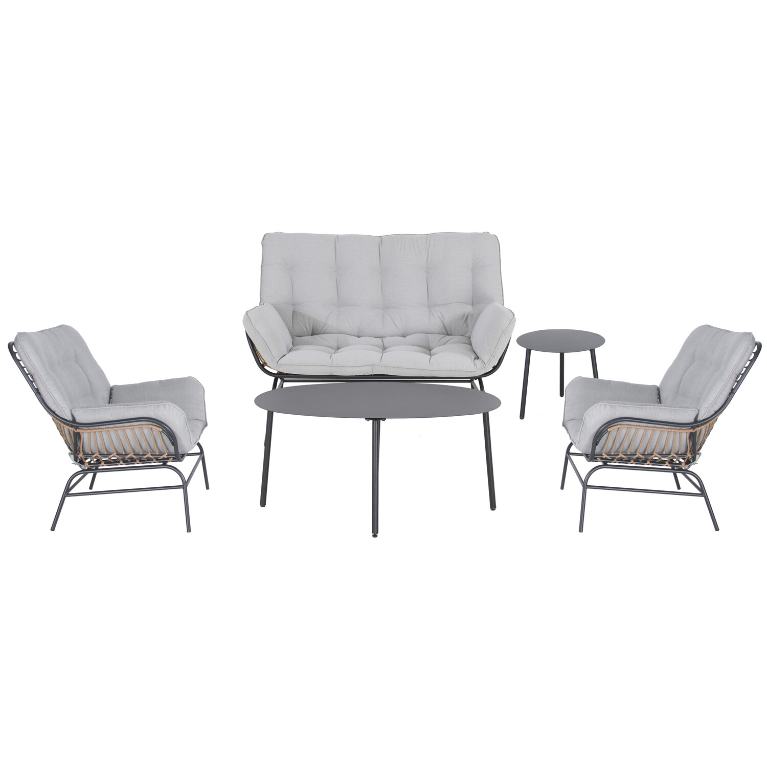 Odette Sofa Set - Grey