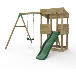 Arches / 222cm Wooden Lookout Tower Playhouse with 6ft Slide shot 7756849