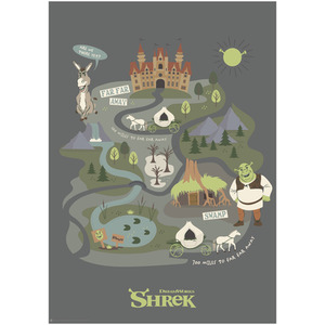 Shrek Journey to Far Far Away A3 Art Print