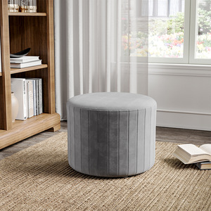 Round Velvet Dressing Table Stool