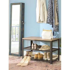 VASAGLE Shoe Bench with 2 Shelves