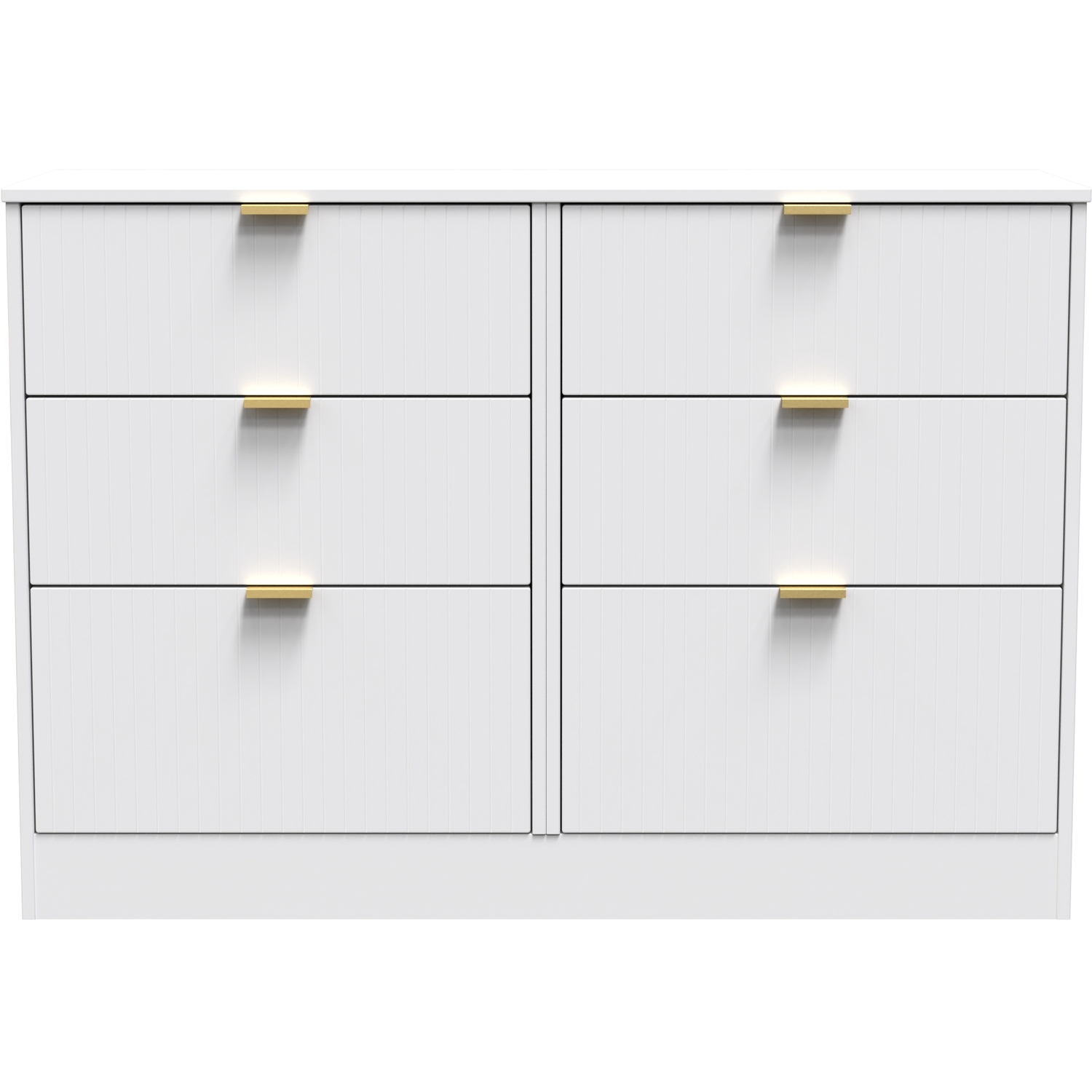 Nashville F Ready Assembled 6 Drawer Bed Box - White Matt