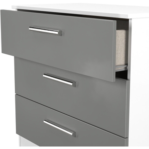 Dusk Grey & White Contrast Ready Assembled 3 Drawer Chest shot 9299422