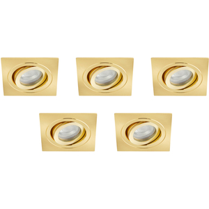5 Pack IP65 Square Tiltable Recessed Downlights