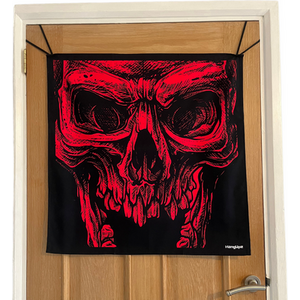 HANGUPZ Large Door Hang Halloween Decoration Scary Zombie Skeleton Face