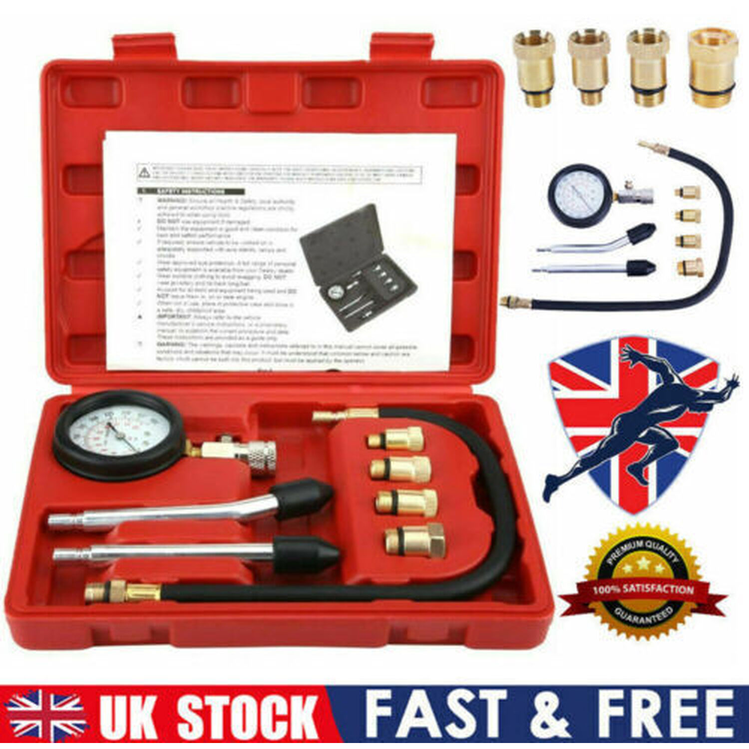Humvee Compression Tester Professional Petrol Engine Compression Tester Kit