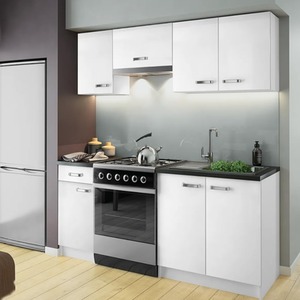 5-Piece Kitchen Cabinet Set, White Gloss, Easy Assembly
