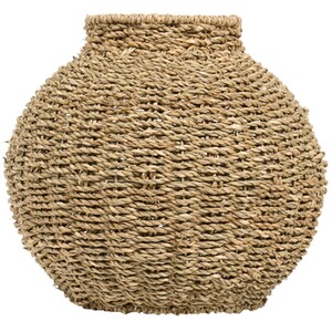 Round Seagrass Vase