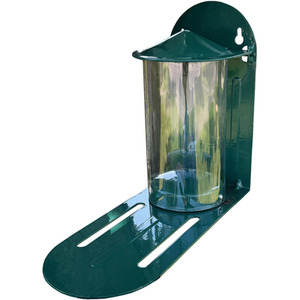 Metal Garden Squirrel Feeder with Flip Top Lid and Feeding Platform
