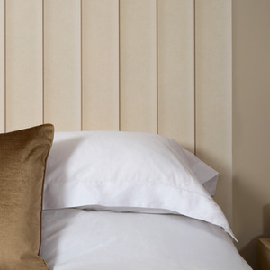 Velvet Padded Headboard Effect Panel Wallpaper in Soft Cream