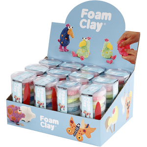 Foam Clay, glitter colours, metallic colours, 12 set