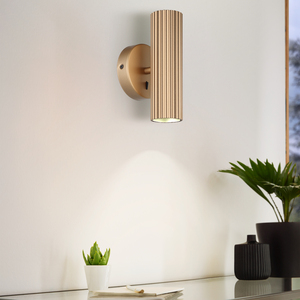 Eglo Portillo Metal Modern Up  Down Wall Light, Matte Brass