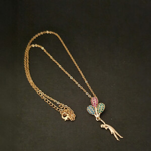Rose Gold Plated Balloons Pendant Necklace