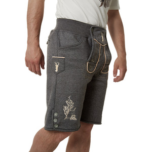 Dressforfun® Lederhosen Luka In Fleece With Edelweiss Embroidery And Alpine Accents