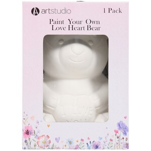 Paint Your Own Love Heart Bear Kit