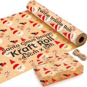 Kraft Christmas Gift Wrapping Paper, Recyclable