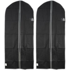 2 Pcs Zip Up Hanging Suit Dress Garment Bag Dustproof Storage