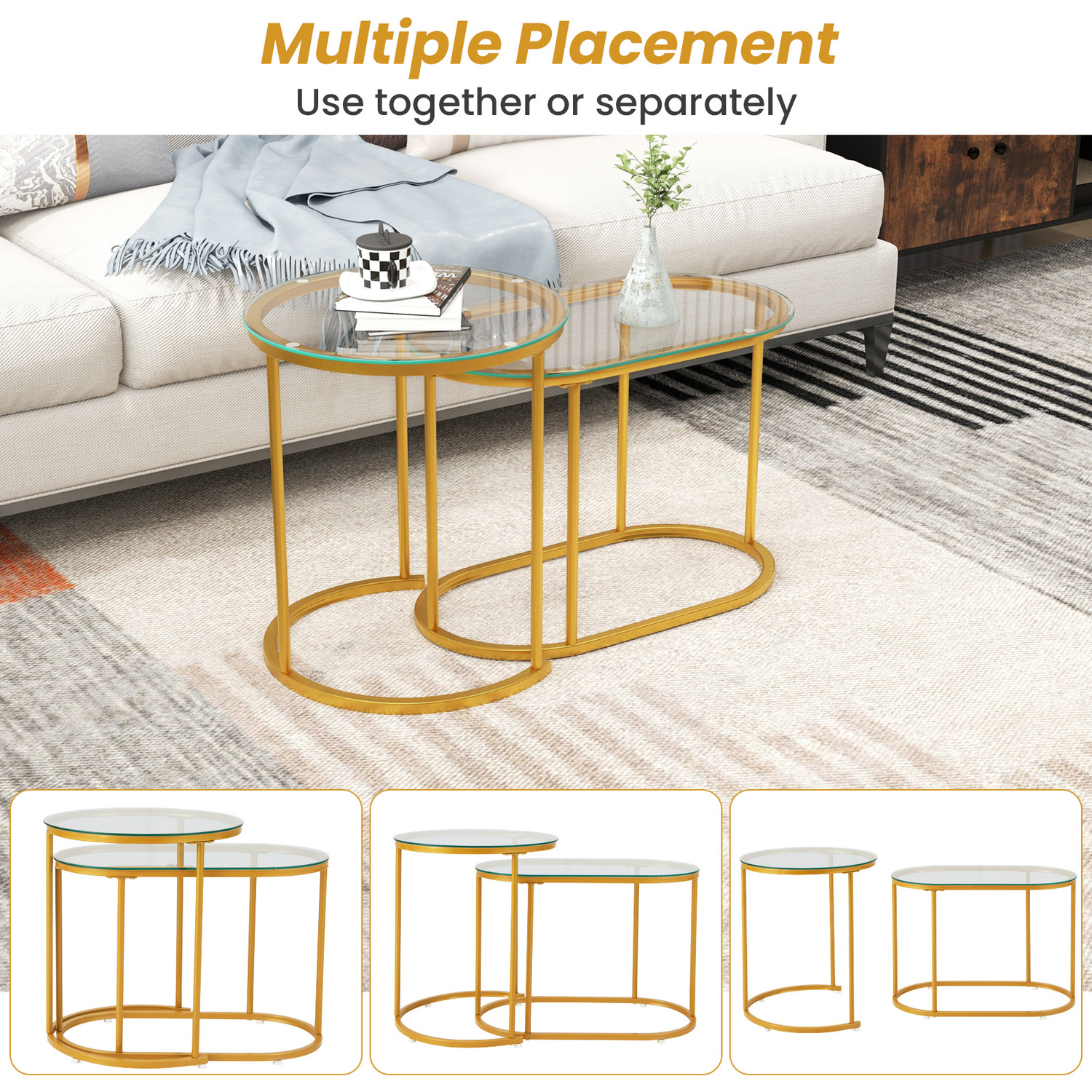 Nest Coffee Table - Gold