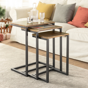 Nesting Tables Set of 3 Coffee Tables Living Room Stacking Side Tables