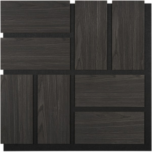 Fuse Acoustic Wooden Parquet Wall Panel in Charcoal Oak