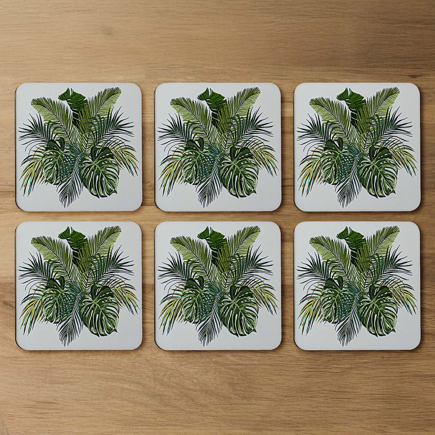 Green Tropical Foliage Coaster - Green