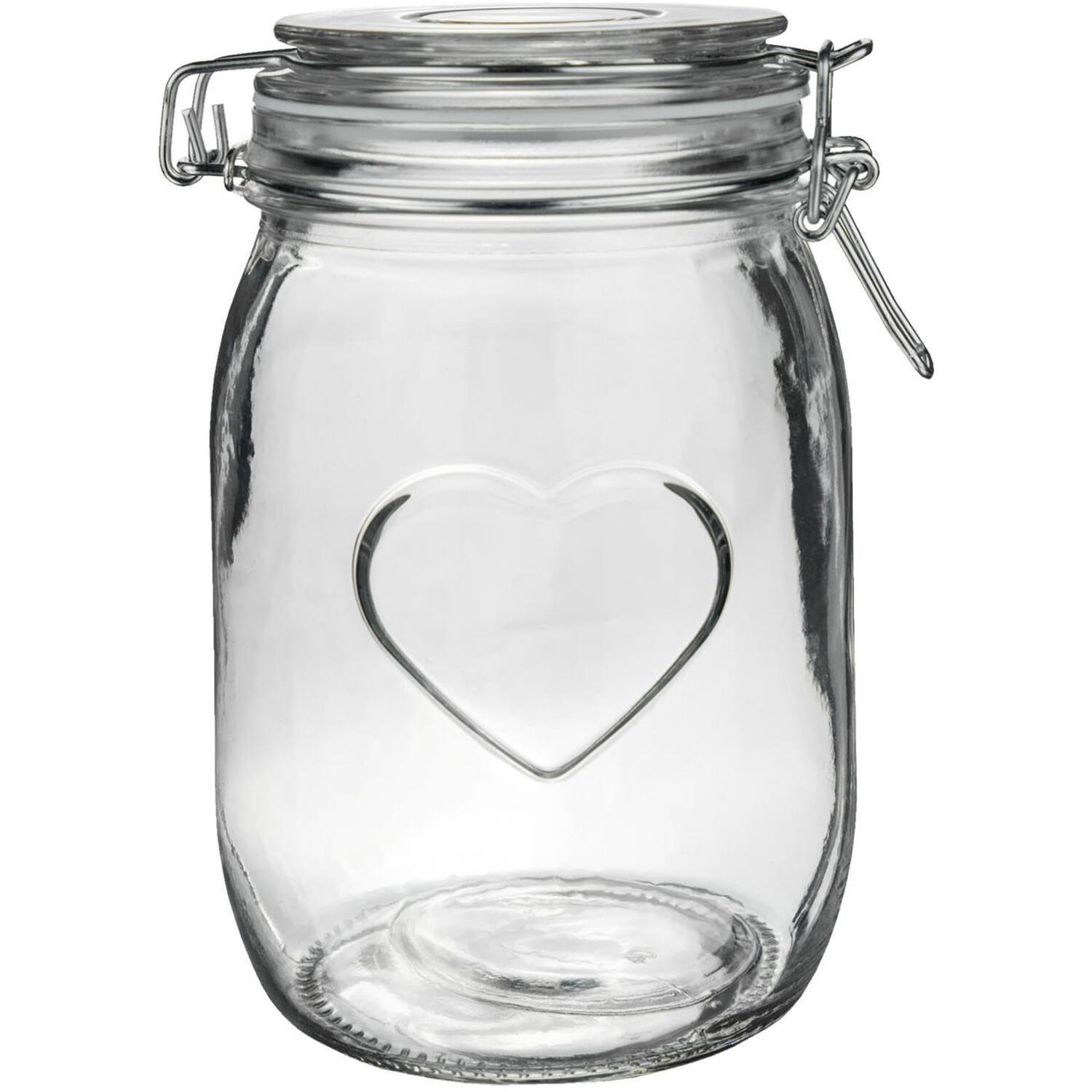 Image of Nicola Spring Heart Glass Storage Jar&hellip;