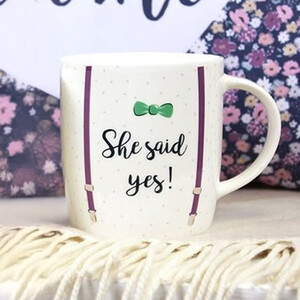 Set of 2 She Said Yes Engagement Mugs