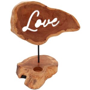 Handmade Wooden Candle Holders - Love