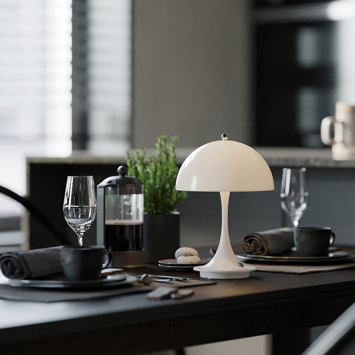 Image of Chic and Compact Mushroom Shaped Dimmable&hellip;