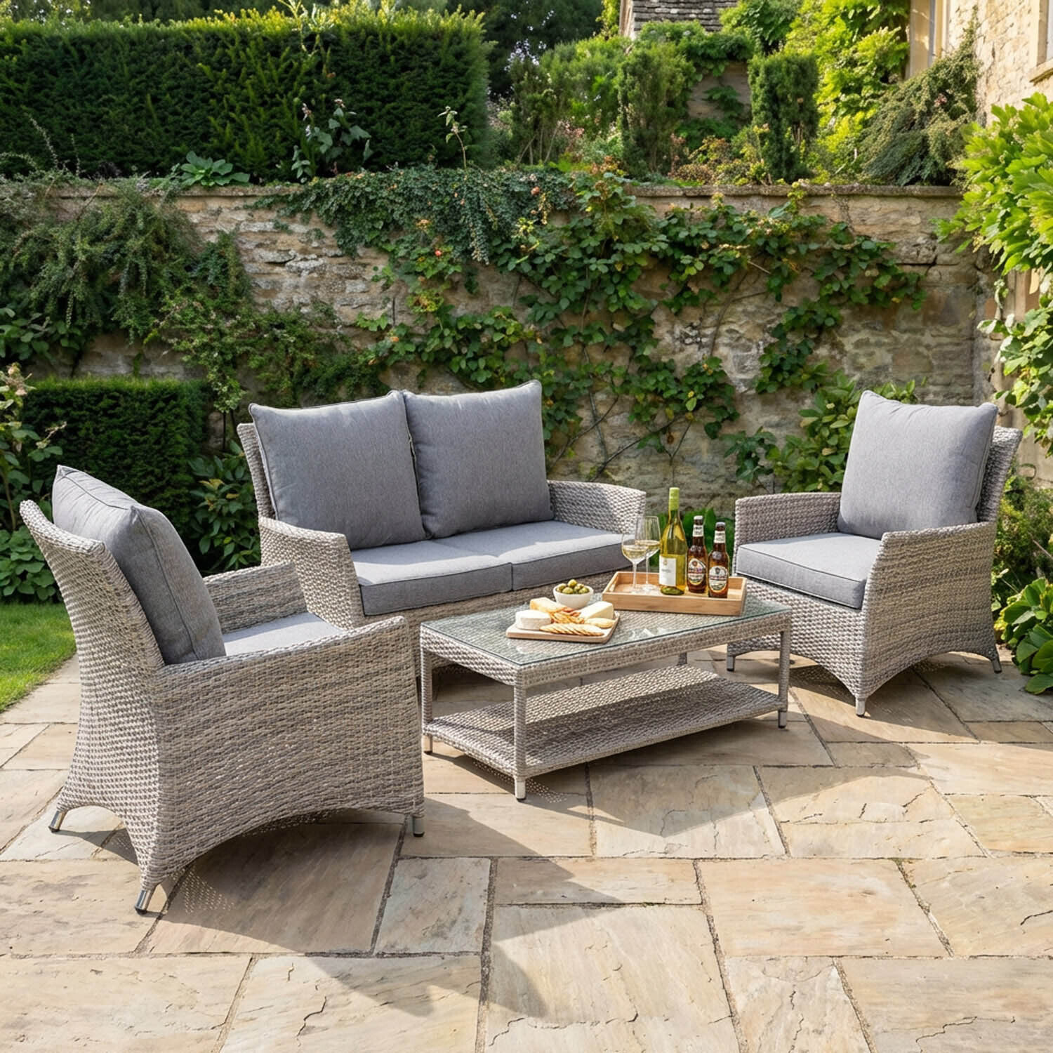 Florence Sofa Set - Grey