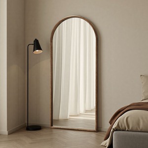 Arched Solid Oak Full Length Wall Mirror
