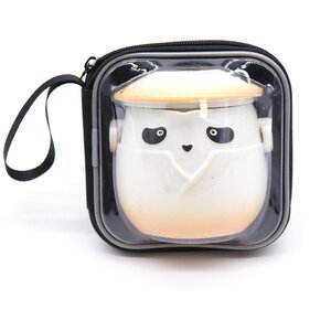 Orange Panda Teapot  3 Cups Set Cute Tea Gift  Decor