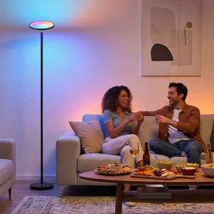HOMCOM Uplighter Floor Lamp with Tuya App and Music Sync