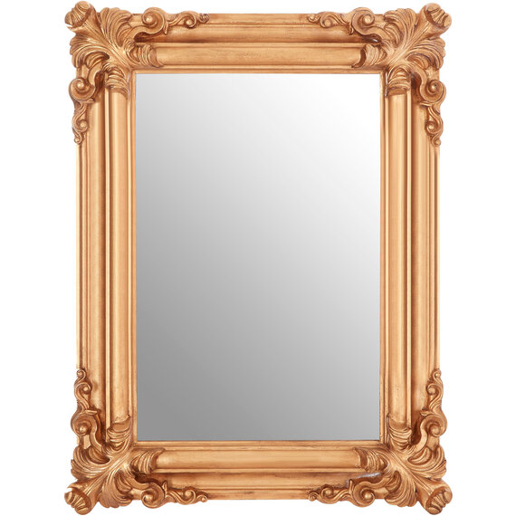 Brussels Baroque Rectangular Grey Wall Mirror