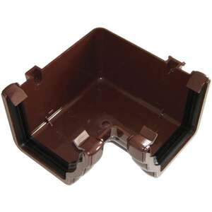 FloPlast Niagara 90 Degree Internal Angle Brown - PVC-U, Ogee Style - RAN1