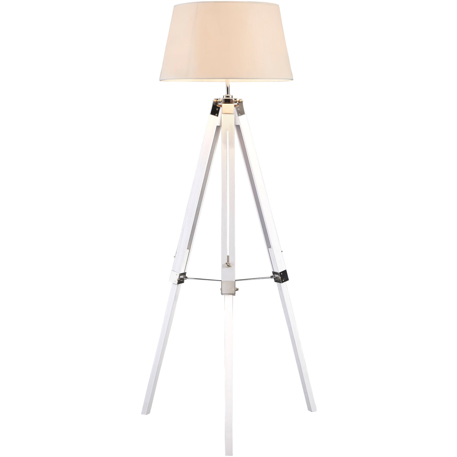 Bailey White Tripod Floor Lamp - Cream