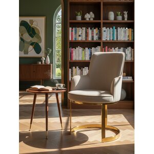 Eliza Beige Velvet Dining Chair