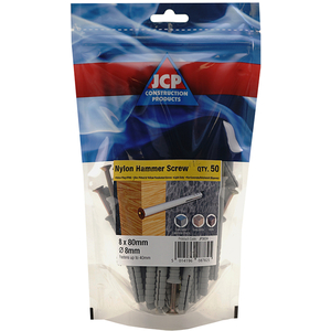 Nylon Hammer Screws ZYP - 8 x 100mm (Box of 200)
