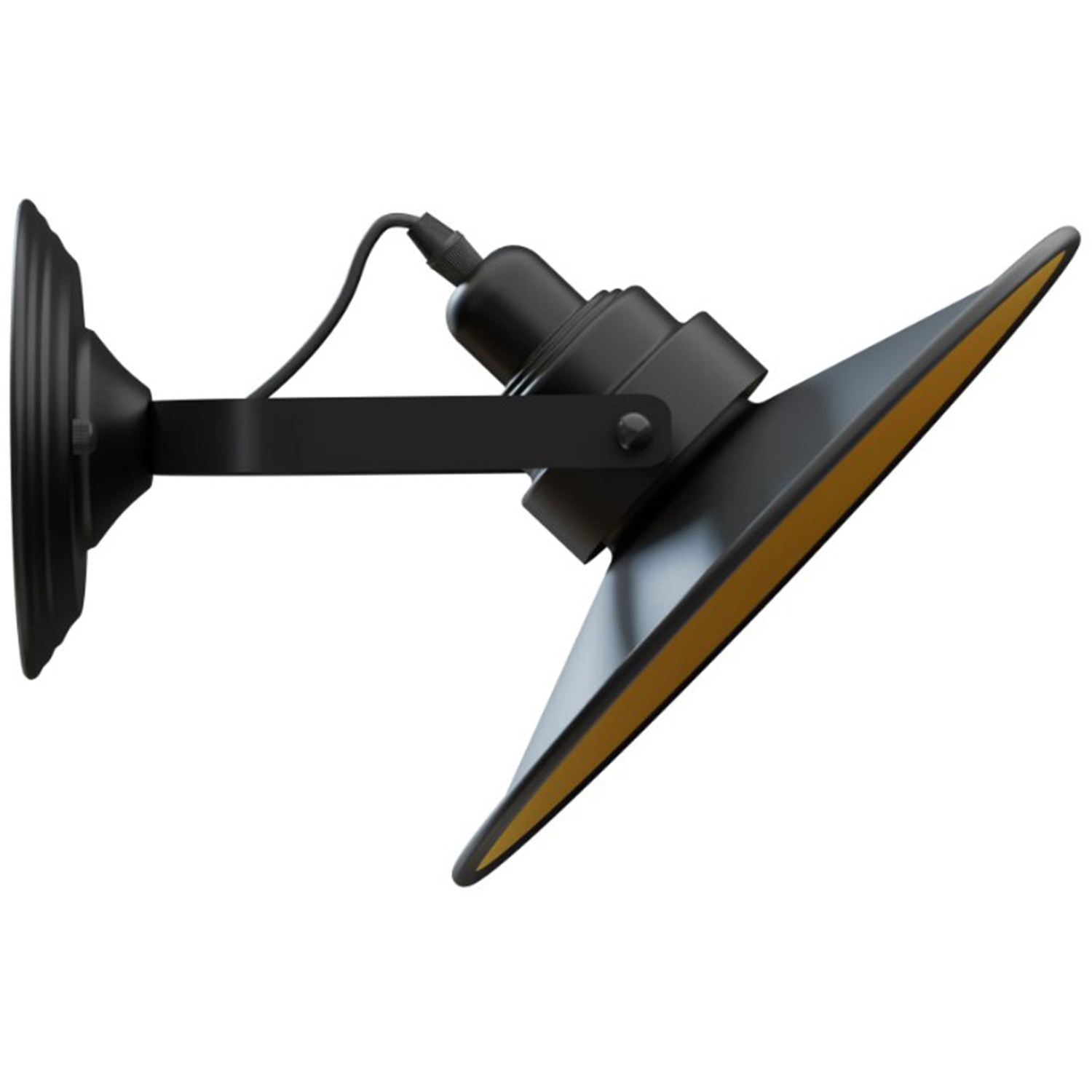Image of Wall Light Black with Yellow -&hellip;