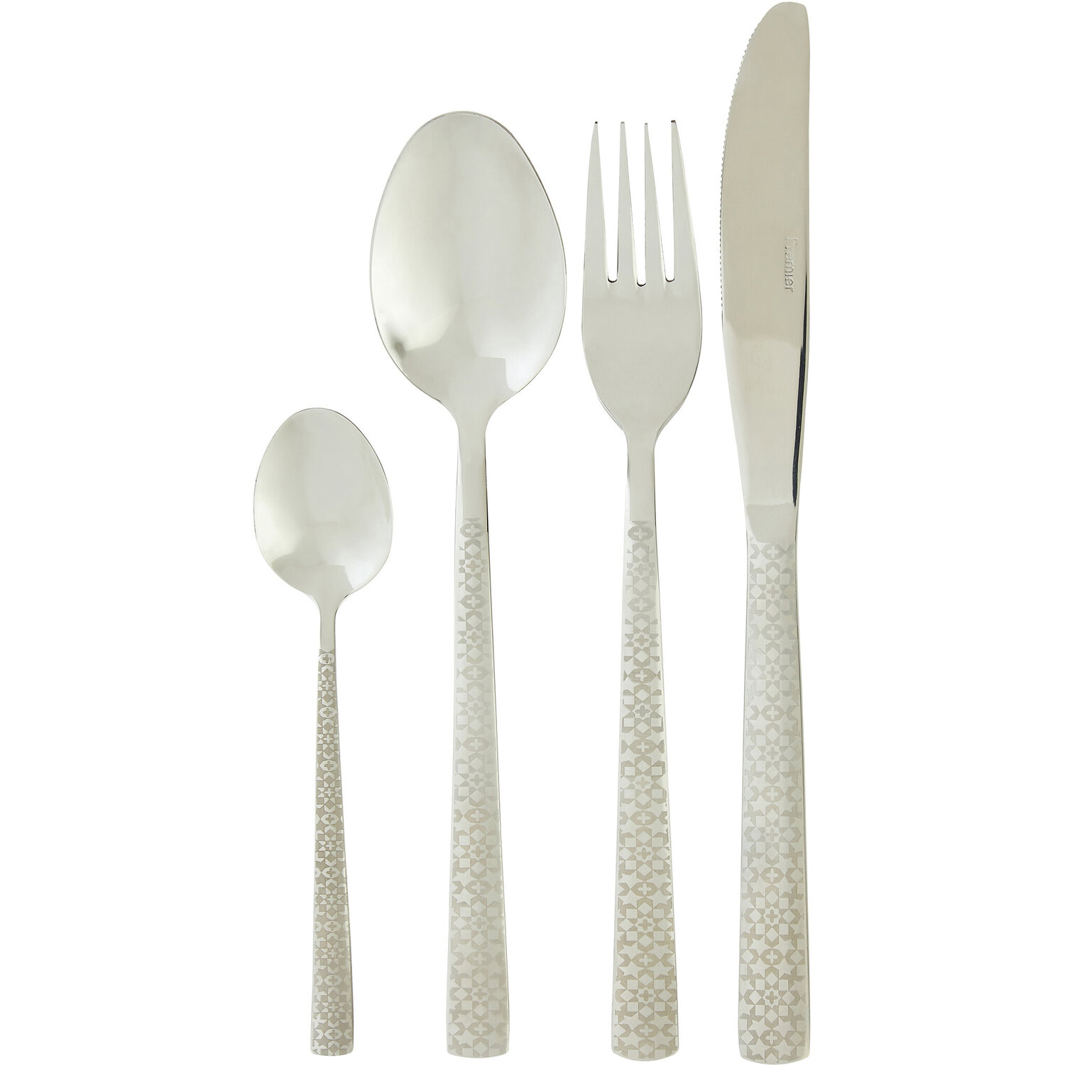 Avie Casablanca 16 Piece Stainless Steel Cutlery Set - Silver