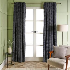 OHS Ribbed Fleece Thermal Eyelet Curtains