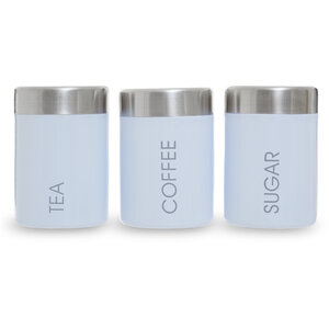 Liberty White Enamel Tea Coffee and Sugar Set
